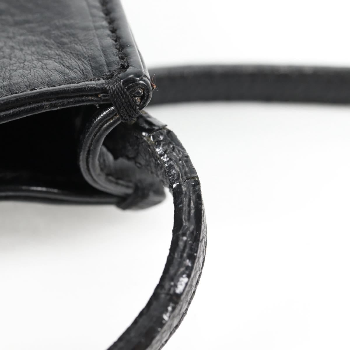 Chrome Hearts Cross Ball Button Gunslinger Bag Leather Black Auth 134879SM