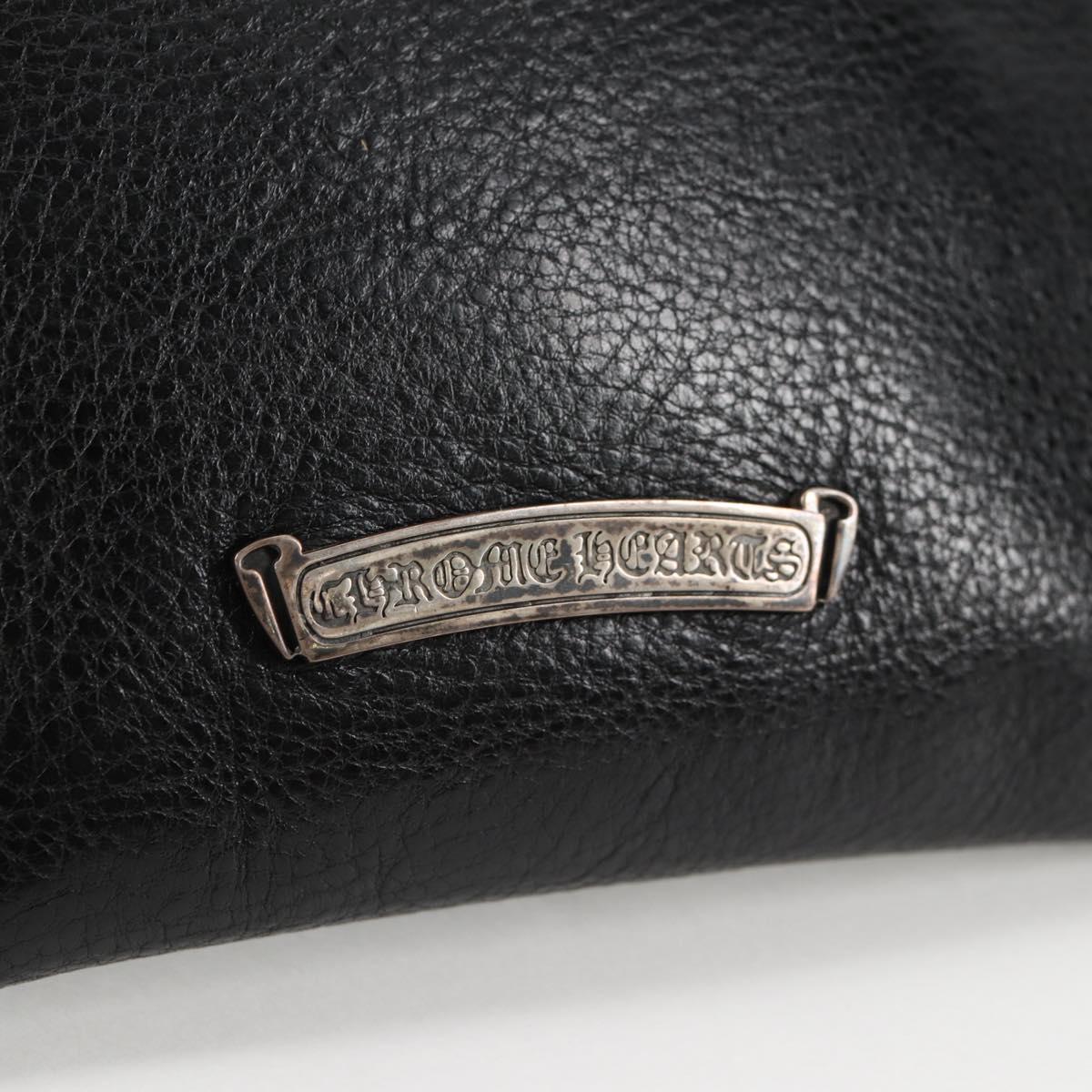 Chrome Hearts Cross Ball Button Gunslinger Bag Leather Black Auth 134879SM