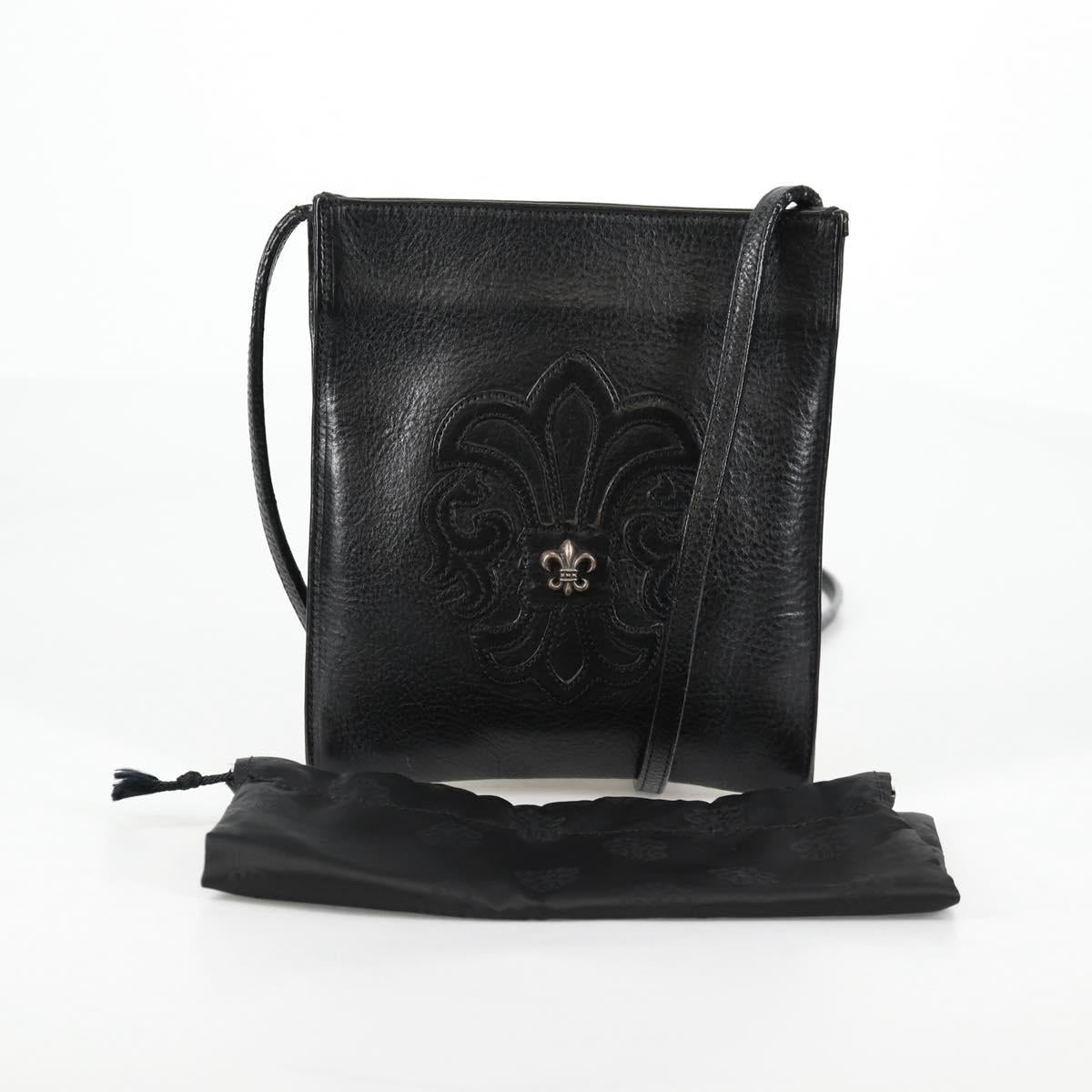 Chrome Hearts Cross Ball Button Gunslinger Bag Leather Black Auth 134879SM