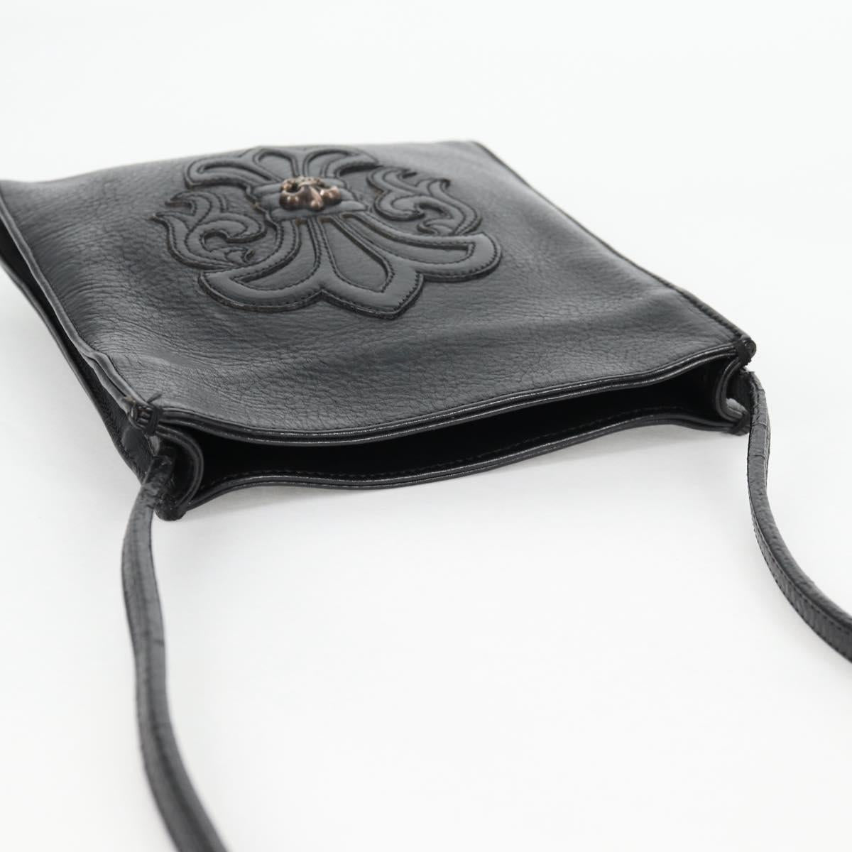 Chrome Hearts Cross Ball Button Gunslinger Bag Leather Black Auth 134879SM