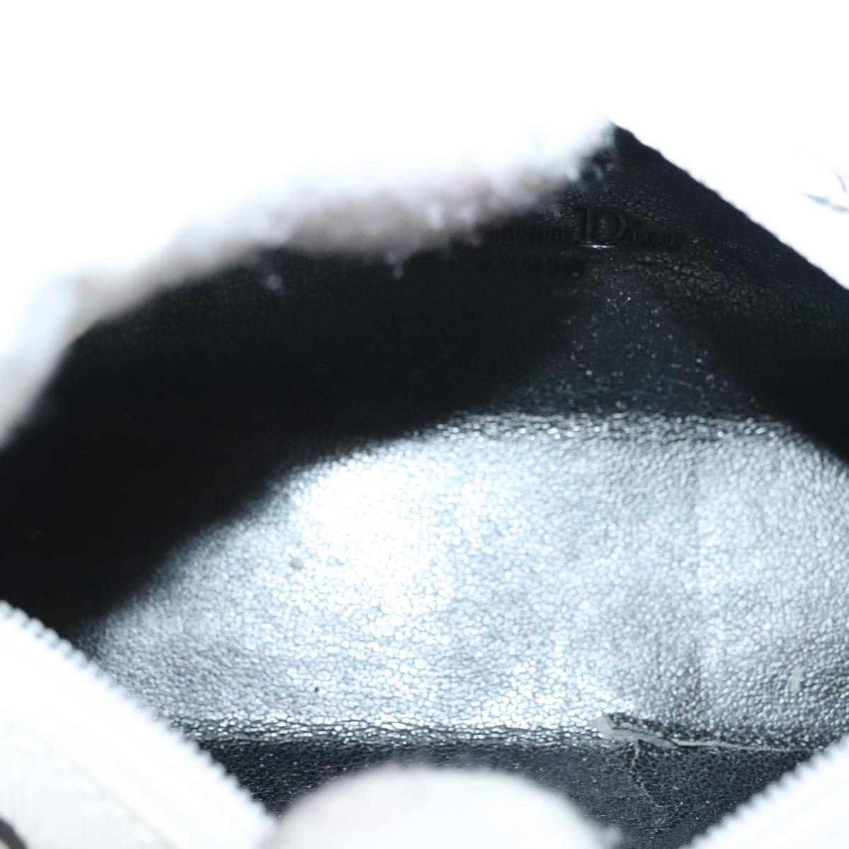 Christian Dior Lipstick case Cosmetic Pouch Canvas White Auth 134881