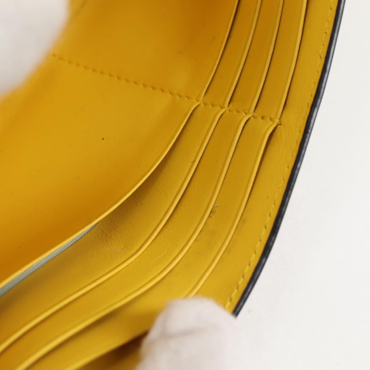 LOEWE Puzzle Anagram Long Wallet Leather Yellow Auth 134883M