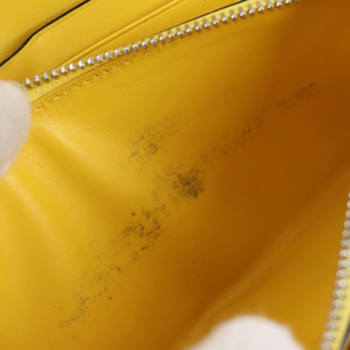 LOEWE Puzzle Anagram Long Wallet Leather Yellow Auth 134883M