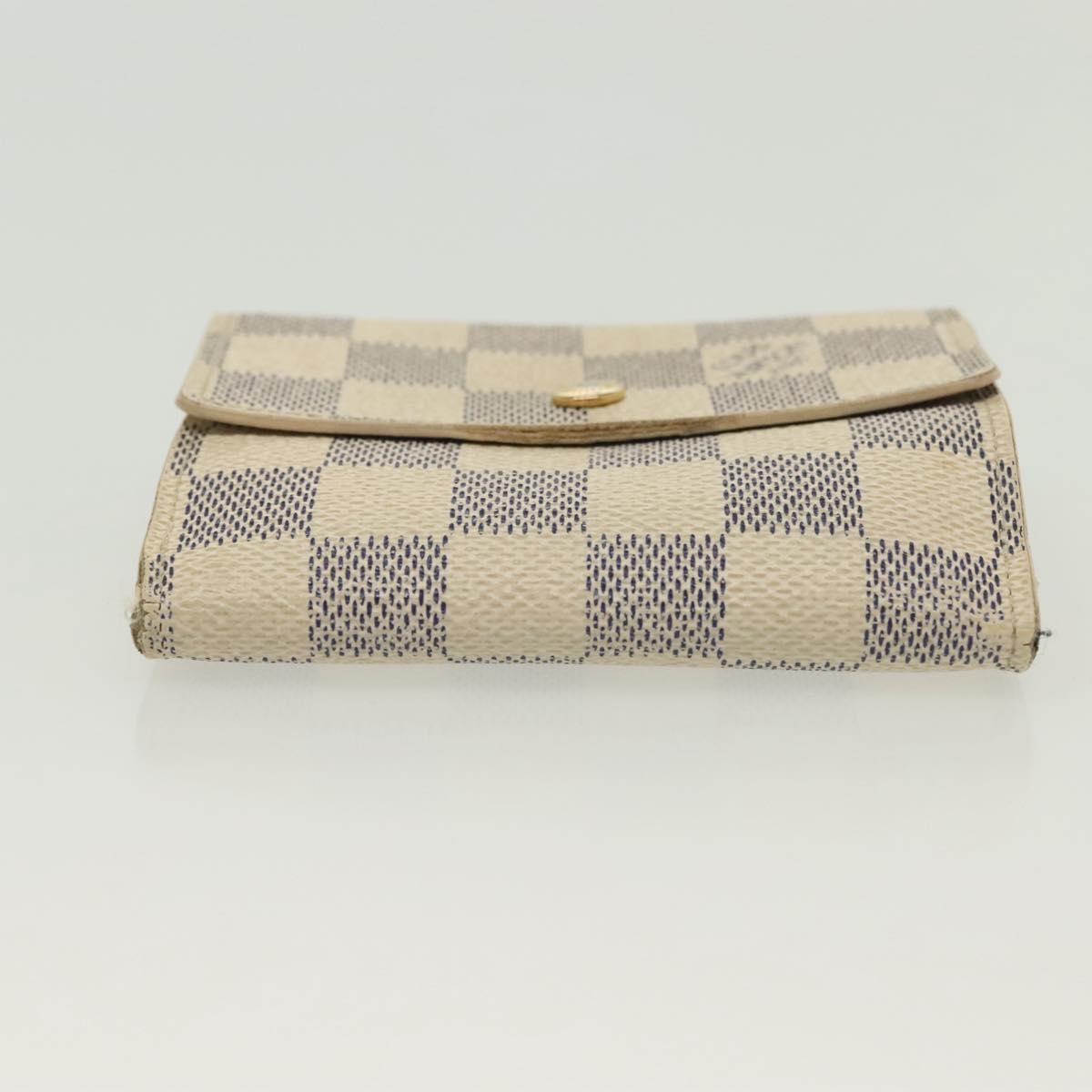 LOUIS VUITTON Damier Azur Portefeuille Elise Trifold Wallet N61733 Auth 134886
