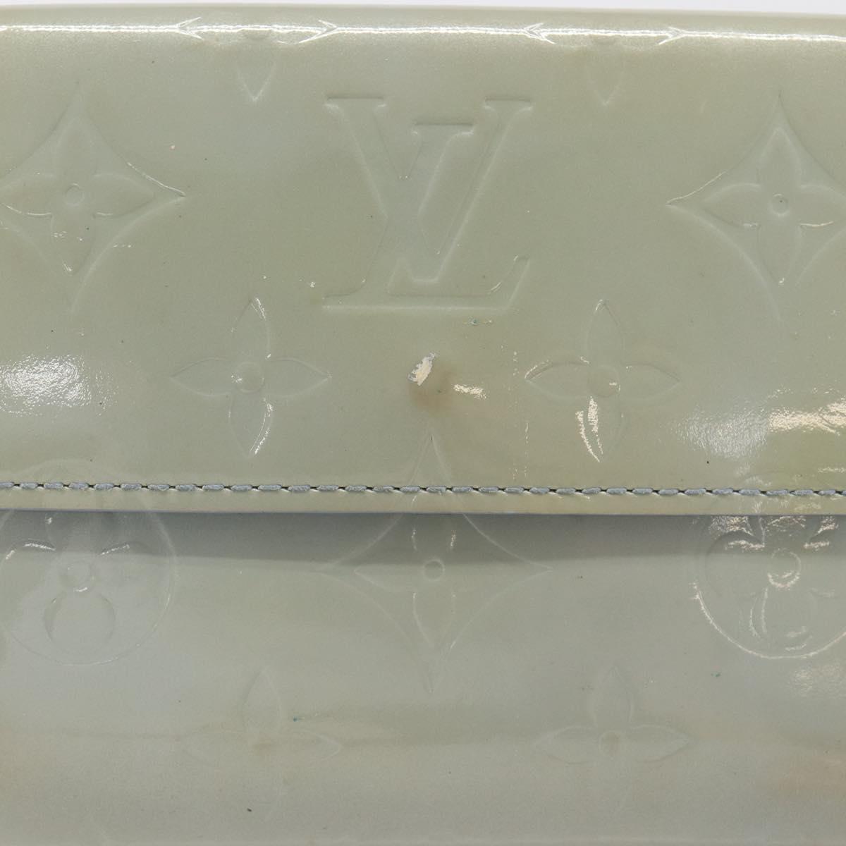 LOUIS VUITTON Vernis Porte Monnaie Bier Cartes Crdit Wallet M91247 Auth 134889