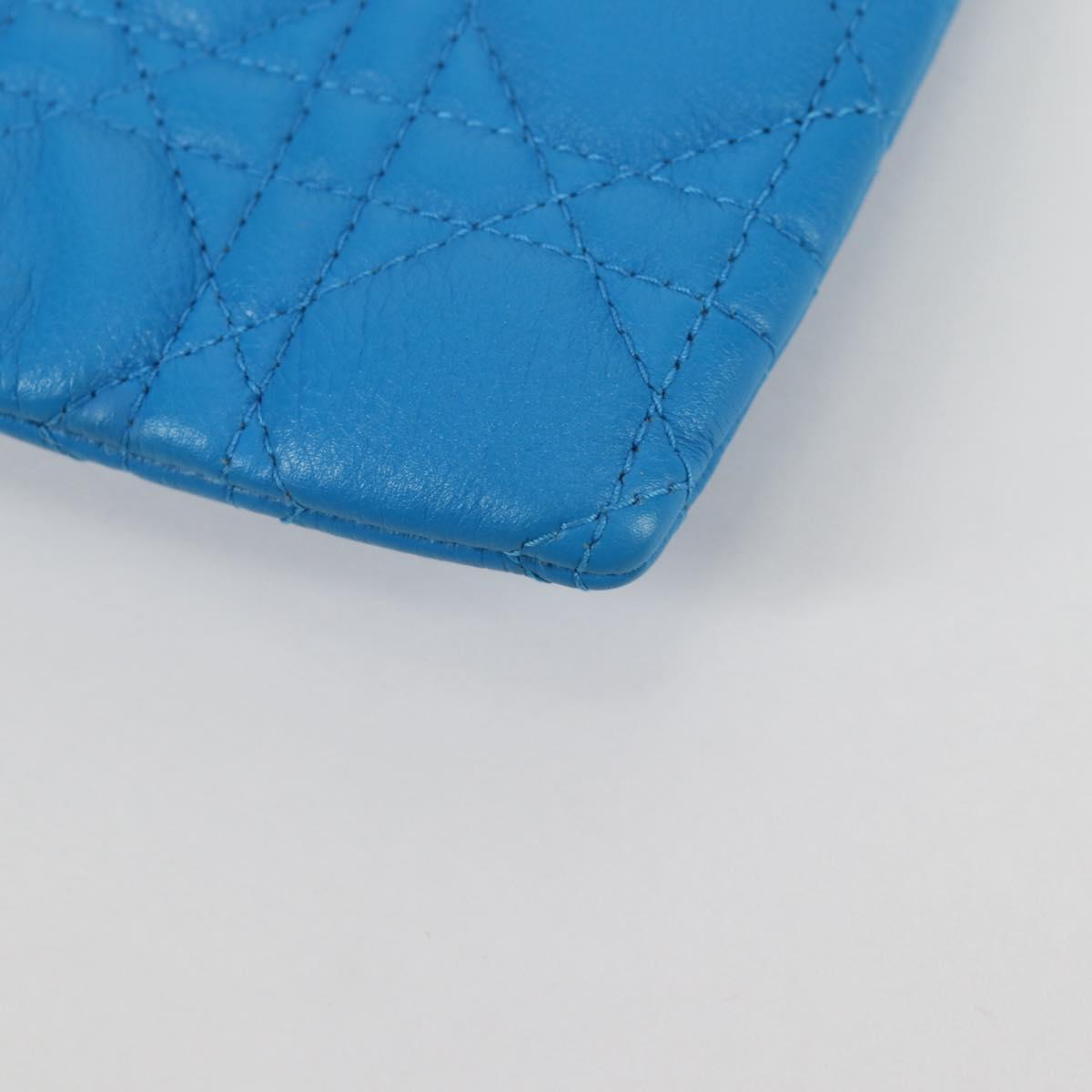 Christian Dior Canage Pouch Leather Blue Red black Auth 134892SAM