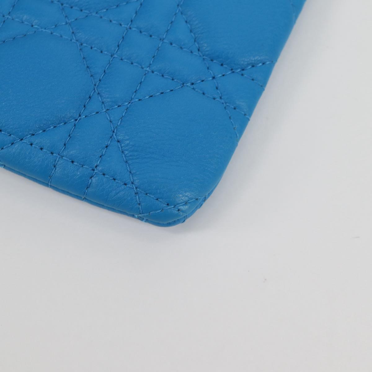 Christian Dior Canage Pouch Leather Blue Red black Auth 134892SAM