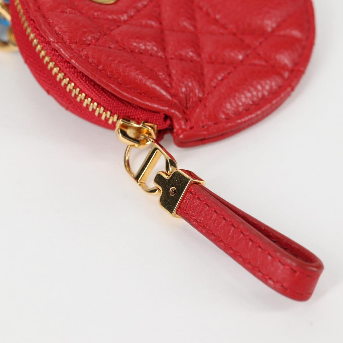 Christian Dior Canage Pouch Leather Blue Red black Auth 134892SAM