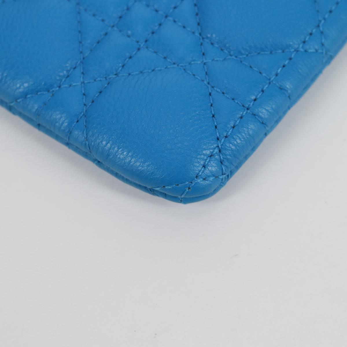 Christian Dior Canage Pouch Leather Blue Red black Auth 134892SAM