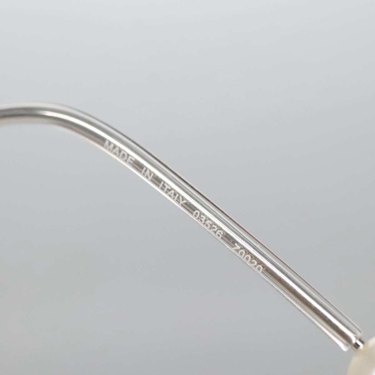 CHANEL Glasses metal Silver tone CC Auth 134897M