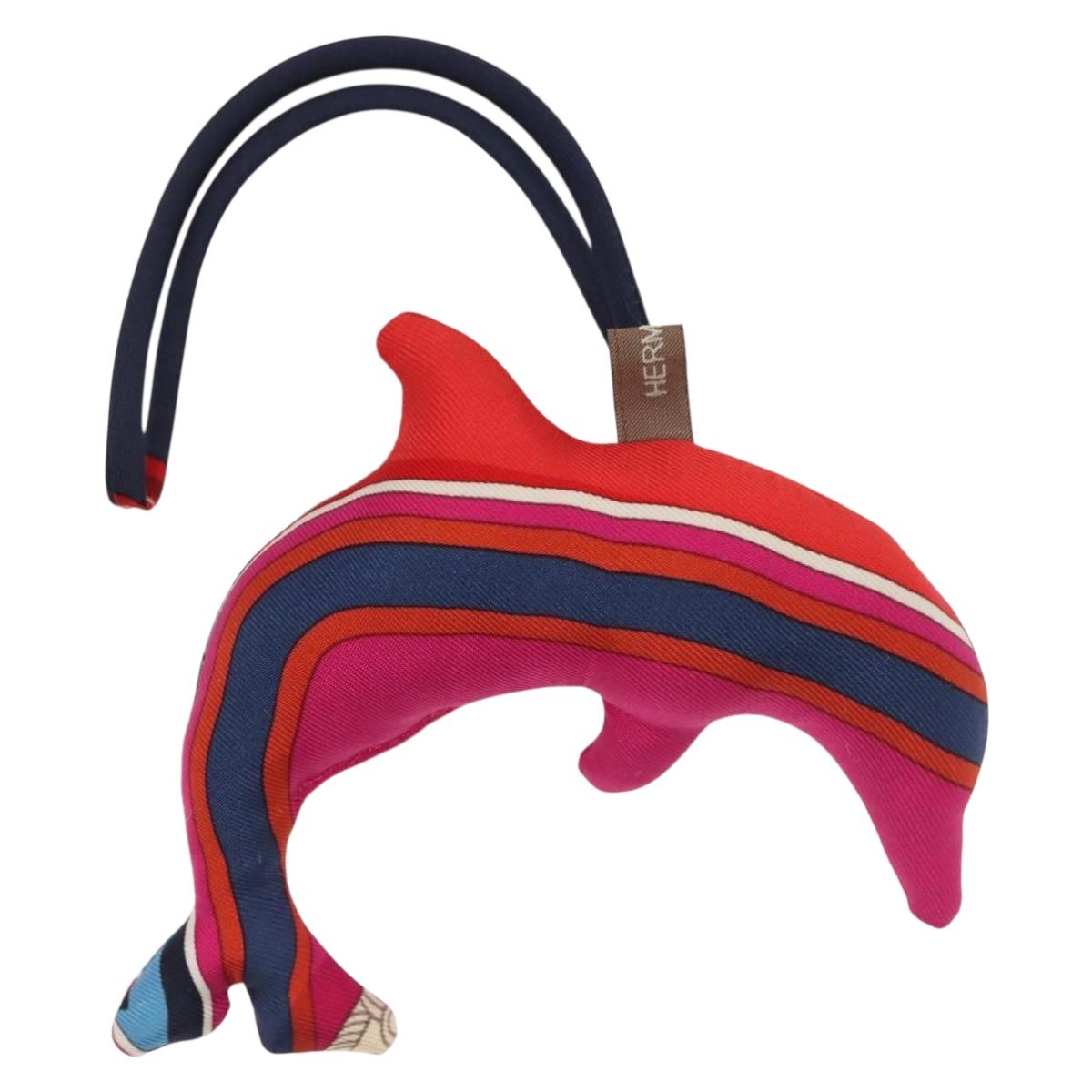 HERMES Bag Charm Silk Purple Auth 134898M