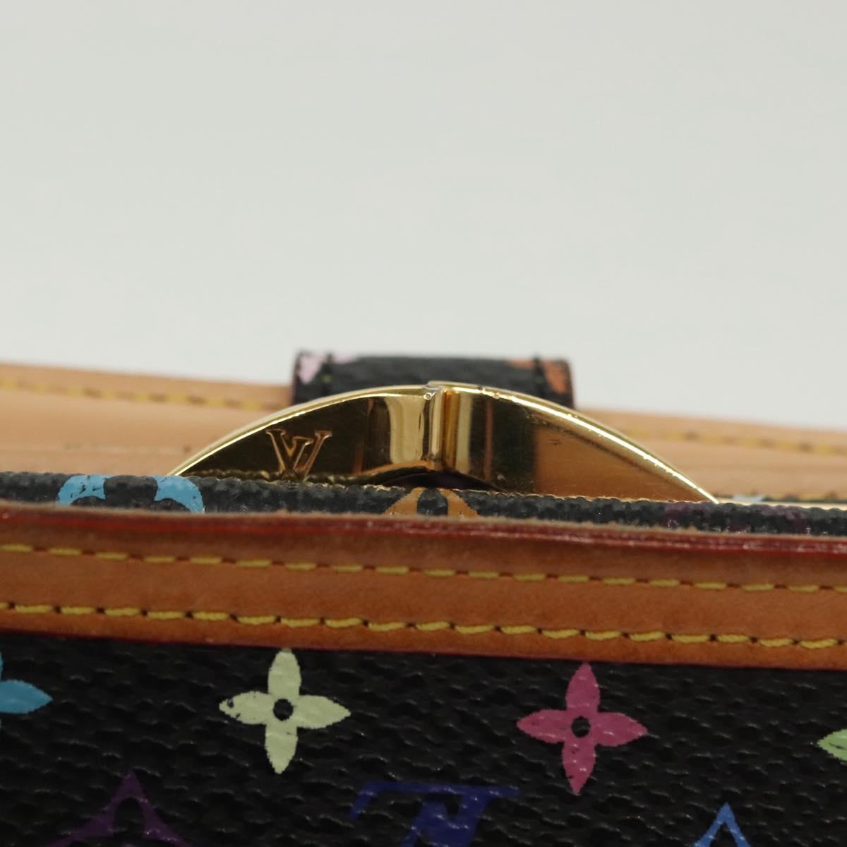 LOUIS VUITTON Multicolor Portefeuille Viennois Wallet Black M92988 Auth 134906