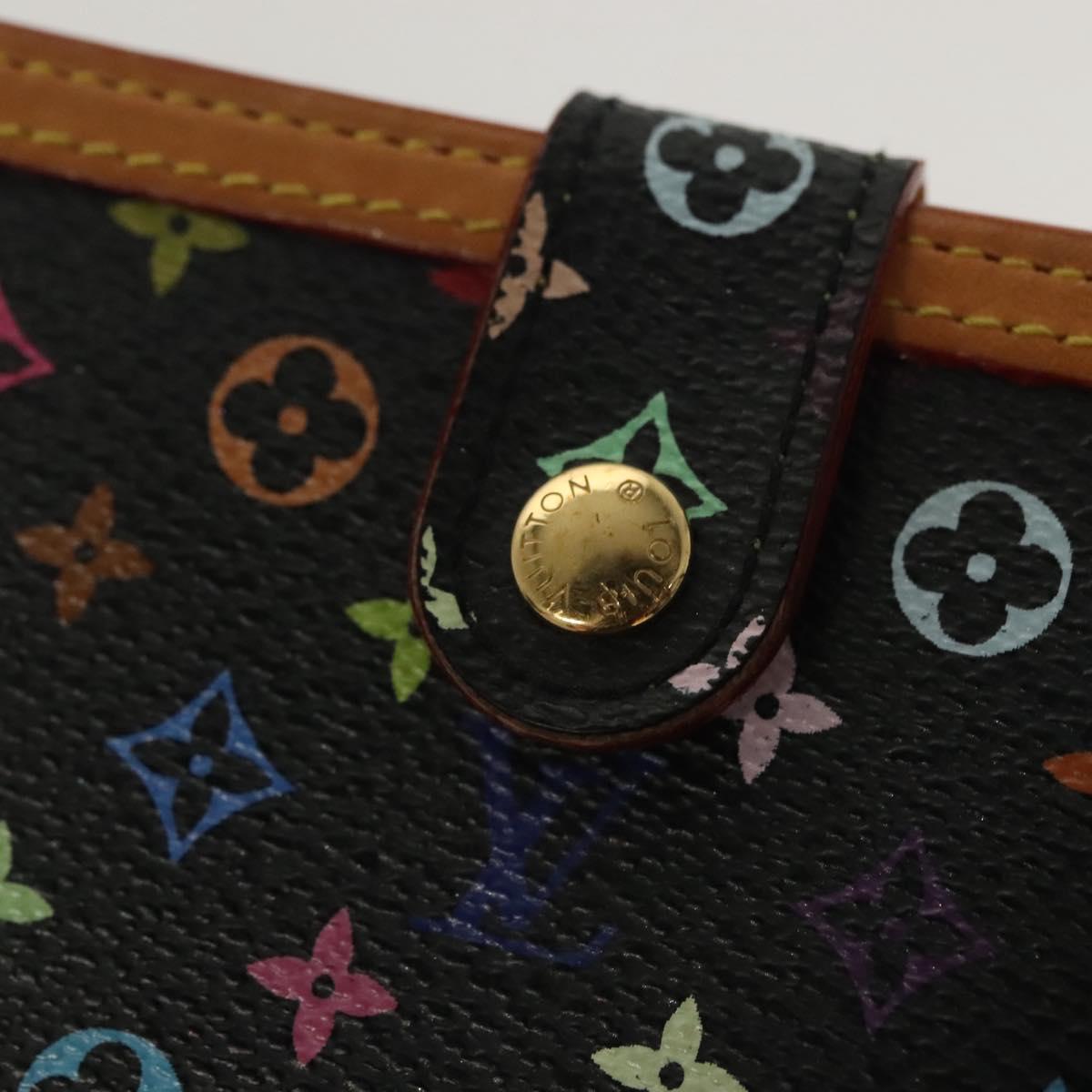 LOUIS VUITTON Multicolor Portefeuille Viennois Wallet Black M92988 Auth 134906