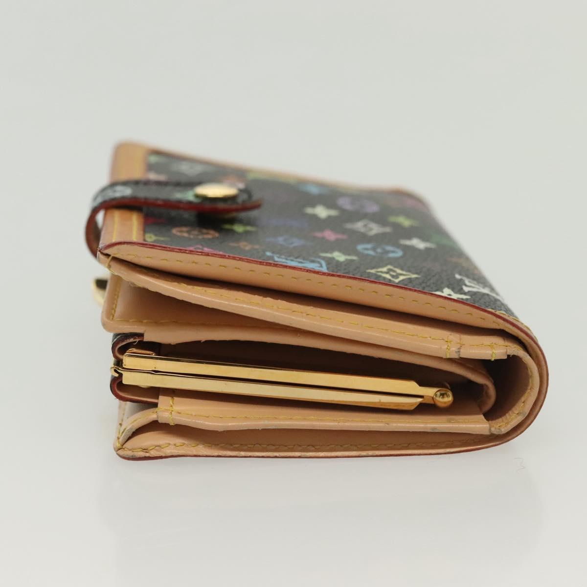LOUIS VUITTON Multicolor Portefeuille Viennois Wallet Black M92988 Auth 134906