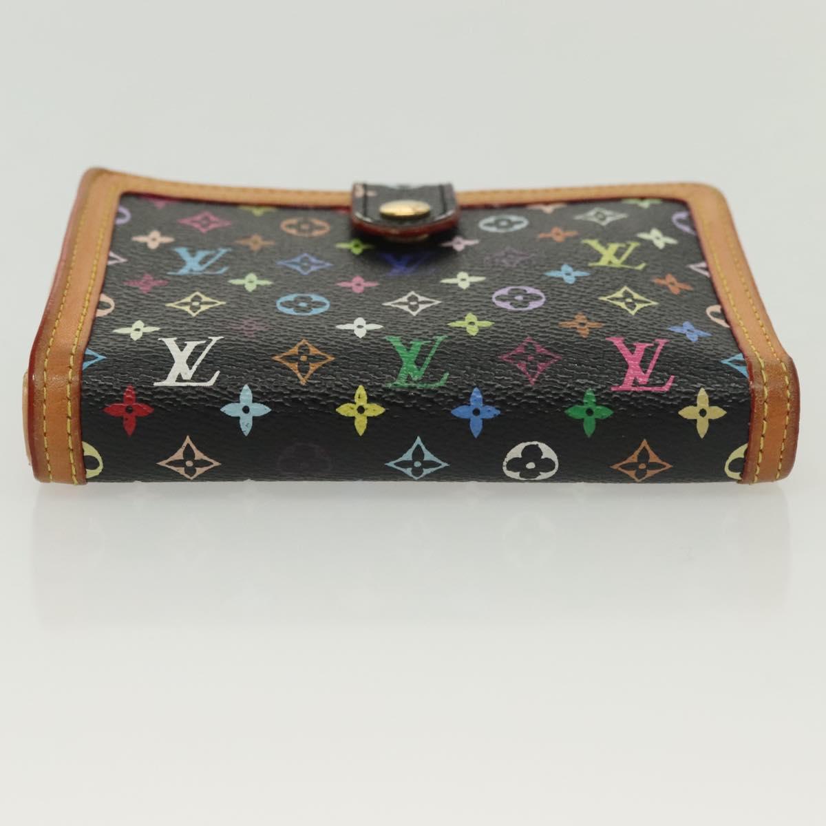 LOUIS VUITTON Multicolor Portefeuille Viennois Wallet Black M92988 Auth 134906