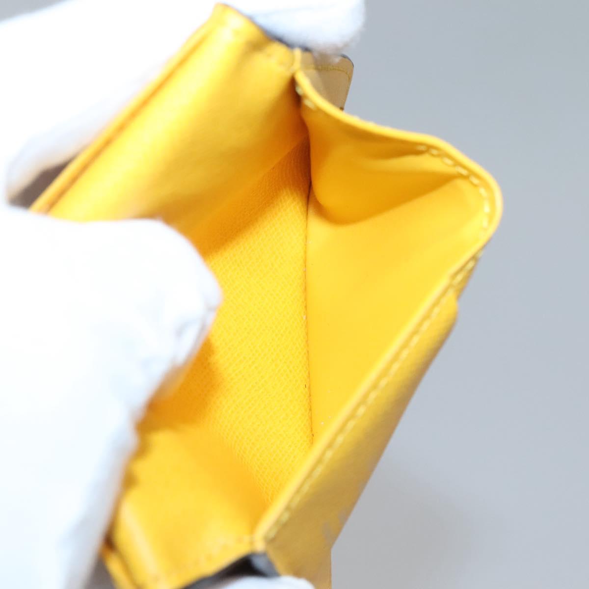 LOUIS VUITTON Damier Pop Organizer De Poch Card Case Yellow N40596 Auth 134907M