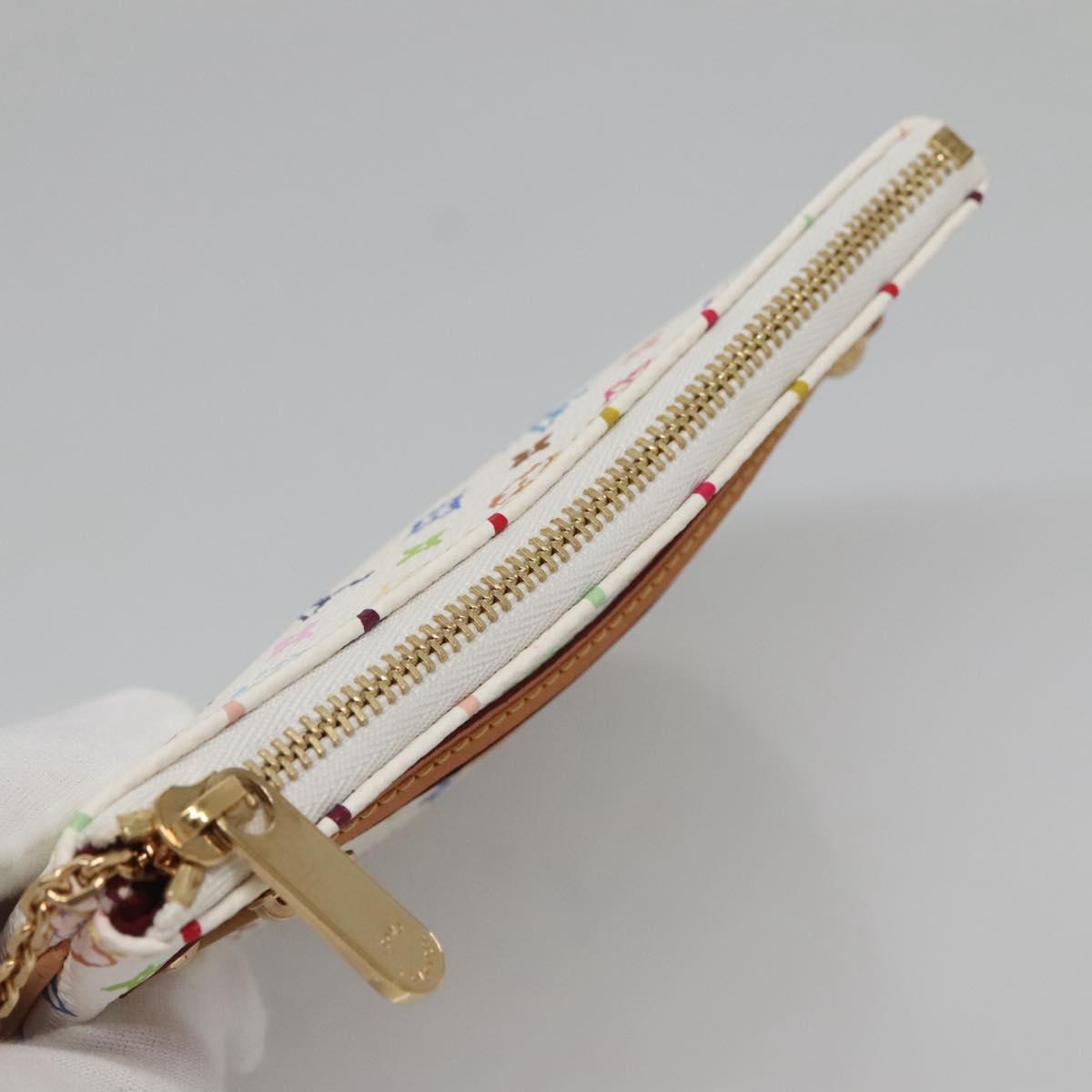 LOUIS VUITTON Monogram Multicolor Pochette MM Pouch White M60028 LV Auth 134908V