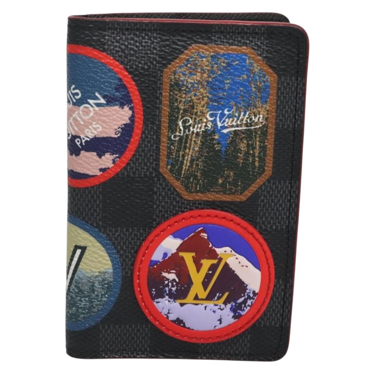 LOUIS VUITTON Damier Graphite Alps Organizer De Poch Case N60130 LV Auth 134909M