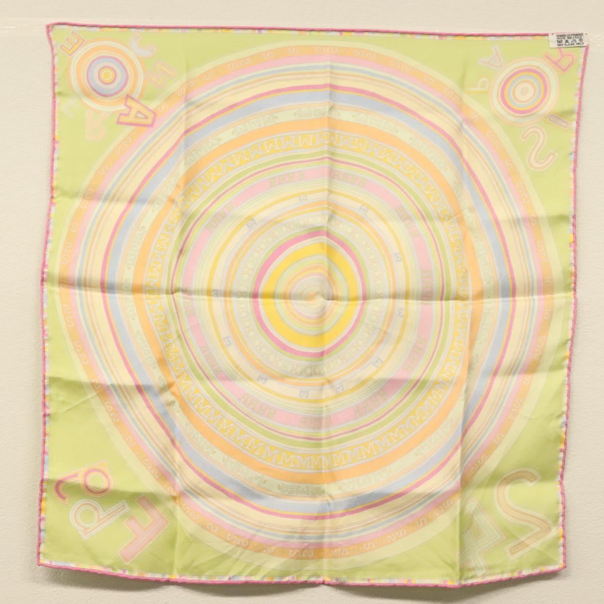 HERMES Carre 40 Scarf ""FRANCE PARIS 24 FBG"" Silk Green Auth 134912M
