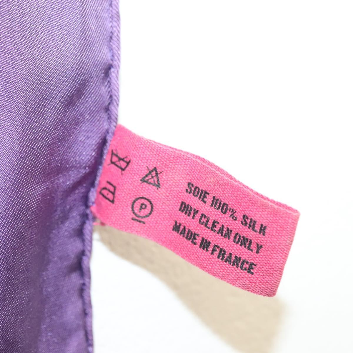 HERMES Carre 140 Scarf ""LES CLES"" Silk Purple Auth 134914M