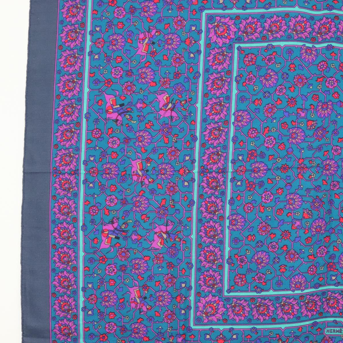 HERMES Carre 140 Scarf ""TABRIZ"" Cashmere Purple Auth 134916M