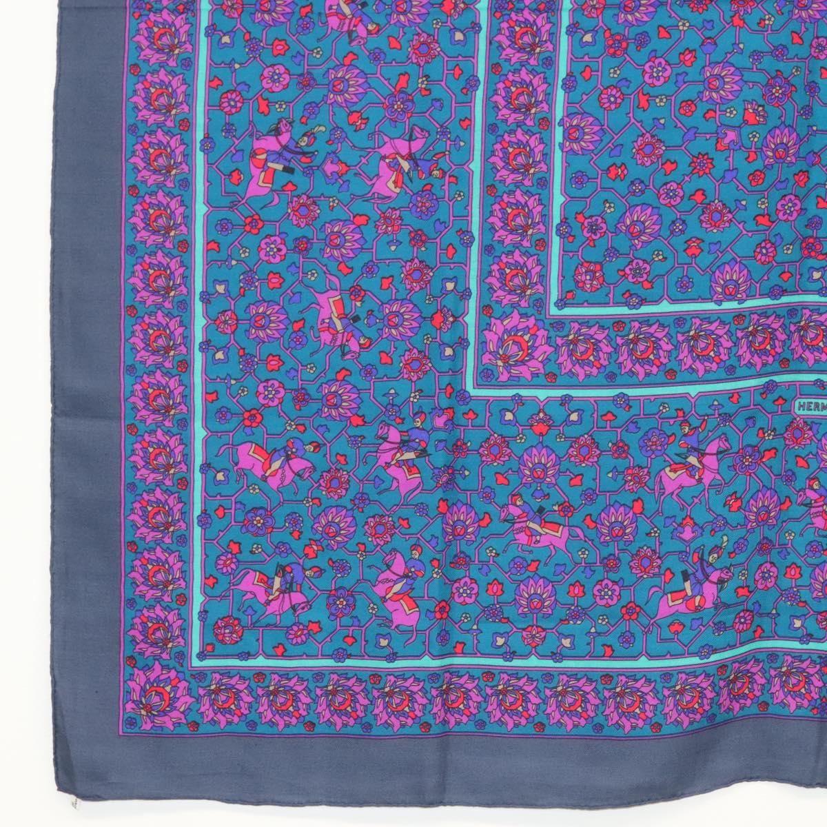 HERMES Carre 140 Scarf ""TABRIZ"" Cashmere Purple Auth 134916M