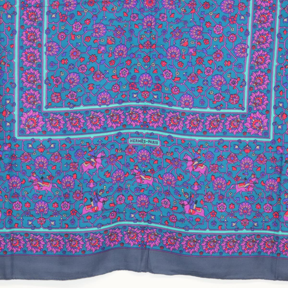 HERMES Carre 140 Scarf ""TABRIZ"" Cashmere Purple Auth 134916M