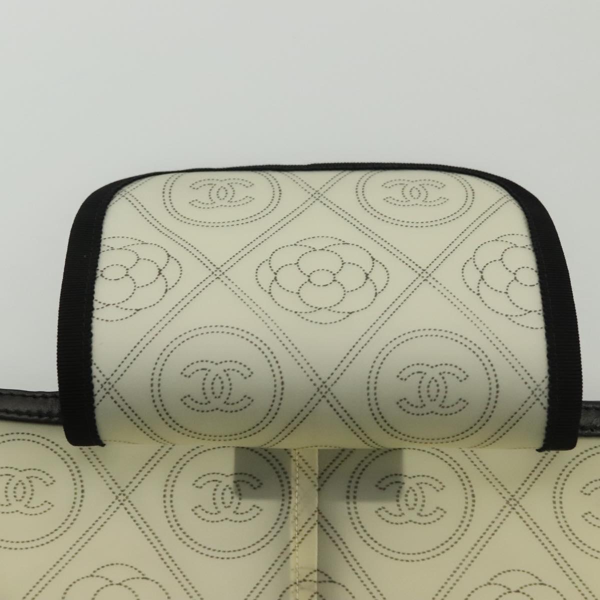 CHANEL Rain Cover Vinyl Ivory CC Auth 134924M
