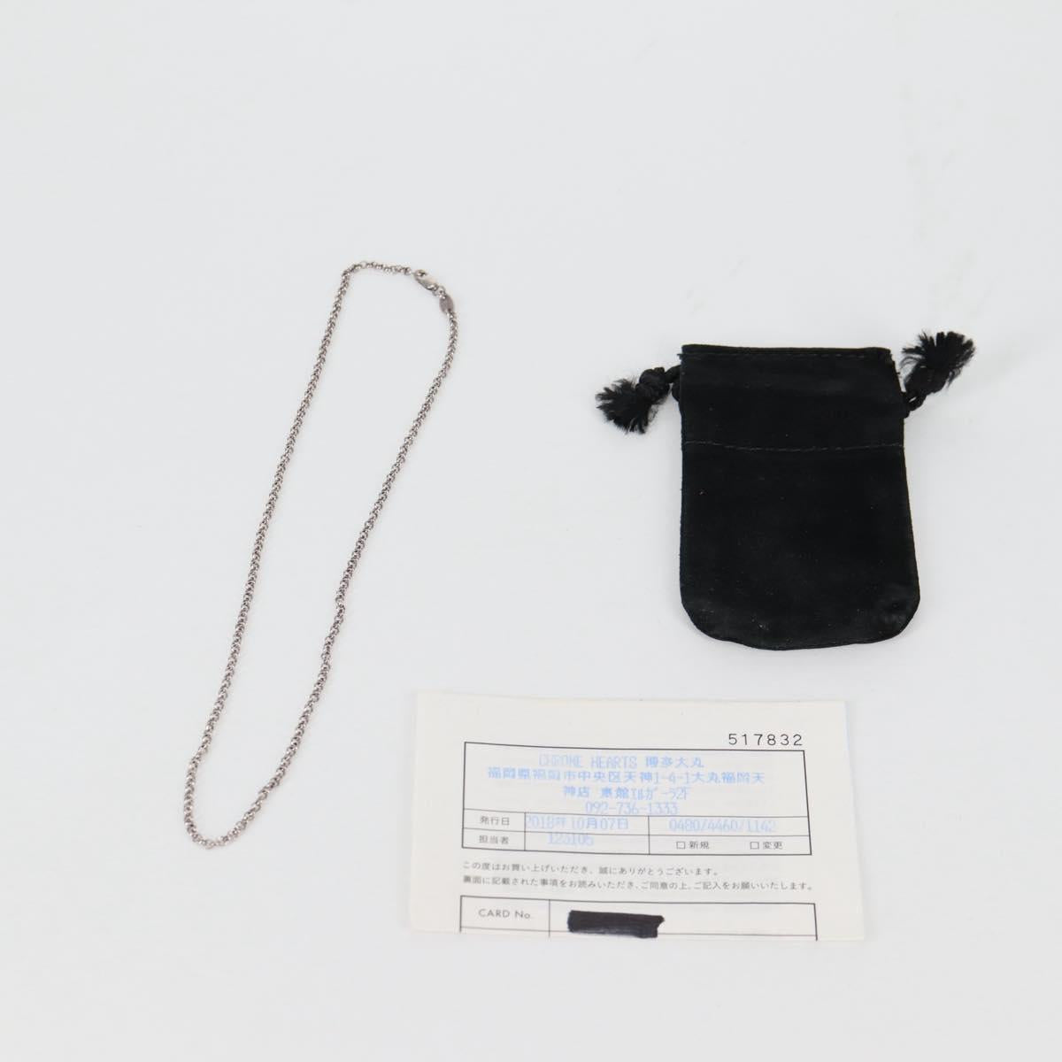 Chrome Hearts Roll Chain Necklace Ag925 Silver Auth 134925M