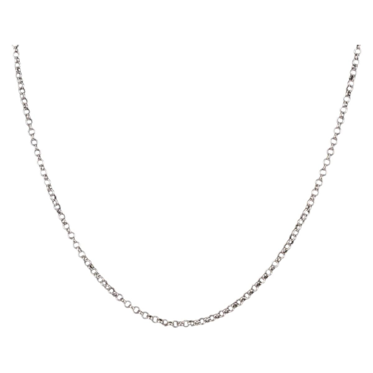 Chrome Hearts Roll Chain Necklace Ag925 Silver Auth 134925M