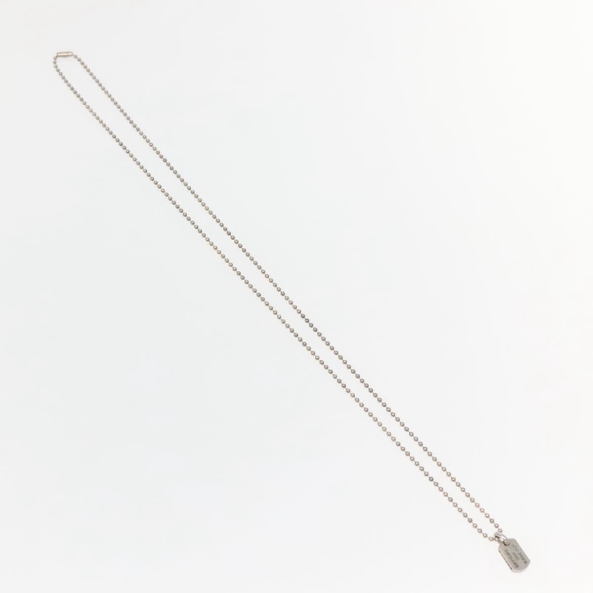 Chrome Hearts Pendant Tiny Dog Tag RS Cross Necklace Ag925 Silver Auth 134926M