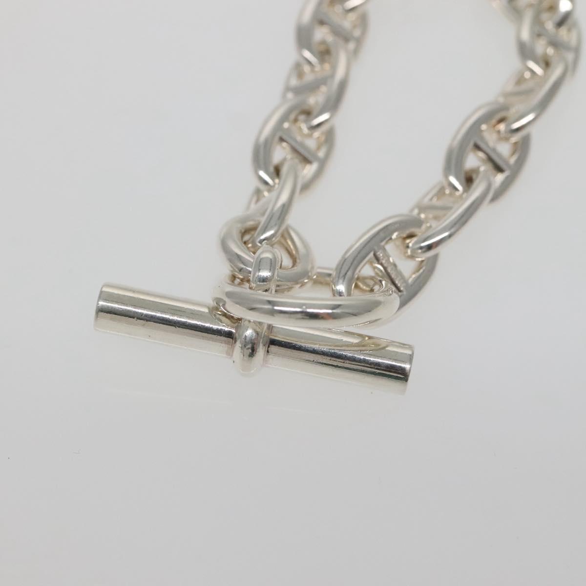 HERMES Chaine d'Ancre MM Bracelet Ag925 14 Links Silver Auth 134932SM