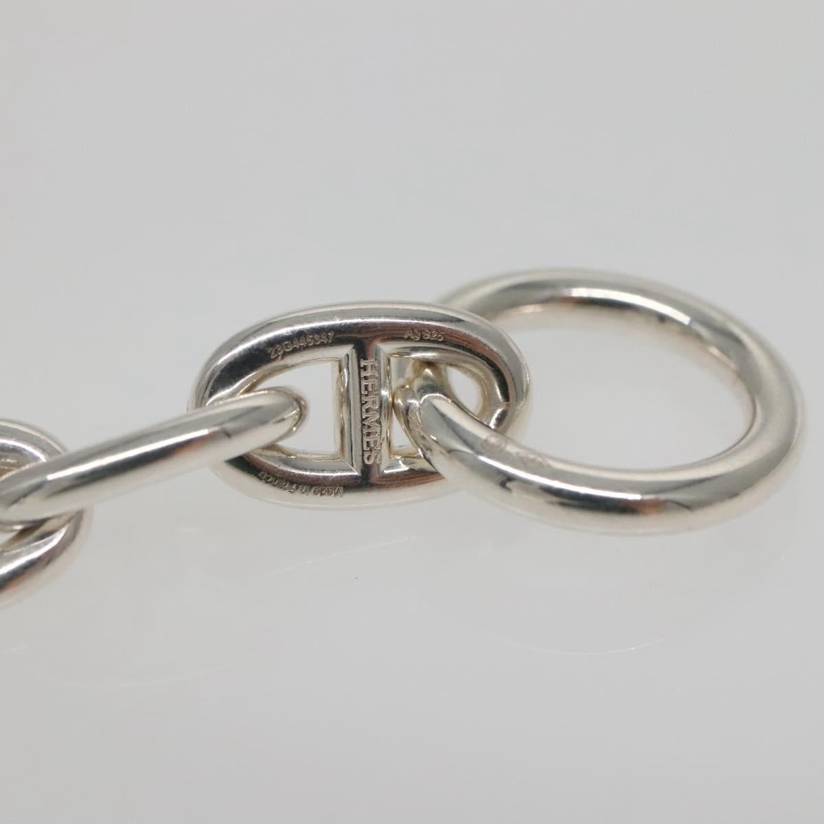 HERMES Chaine d'Ancre MM Bracelet Ag925 14 Links Silver Auth 134932SM