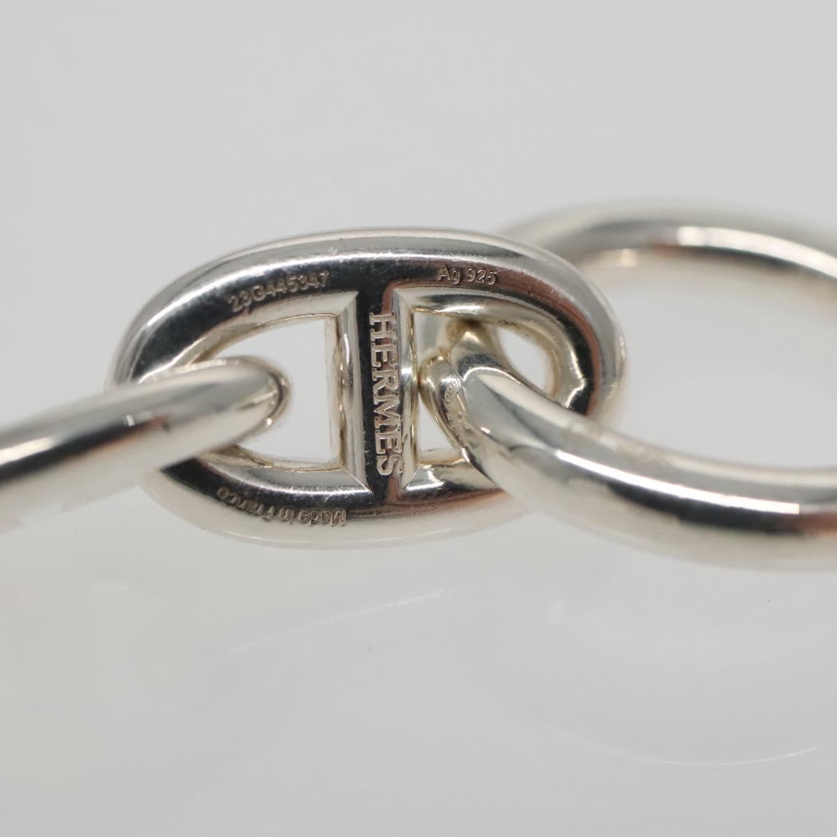 HERMES Chaine d'Ancre MM Bracelet Ag925 14 Links Silver Auth 134932SM