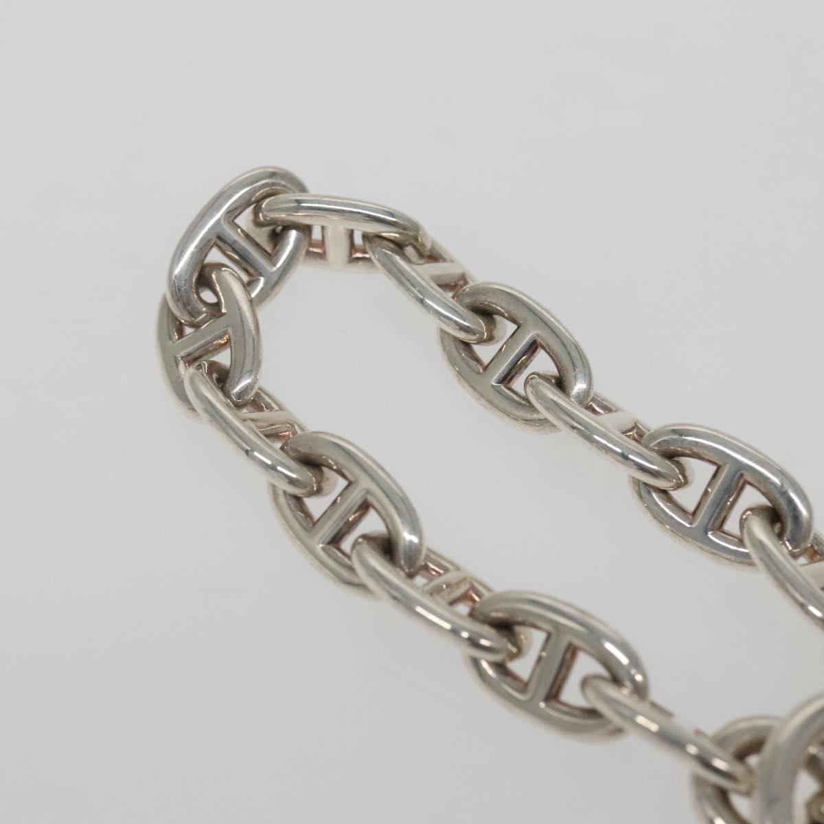 HERMES Chaine d'Ancre MM Bracelet Ag925 14 Links Silver Auth 134933SM