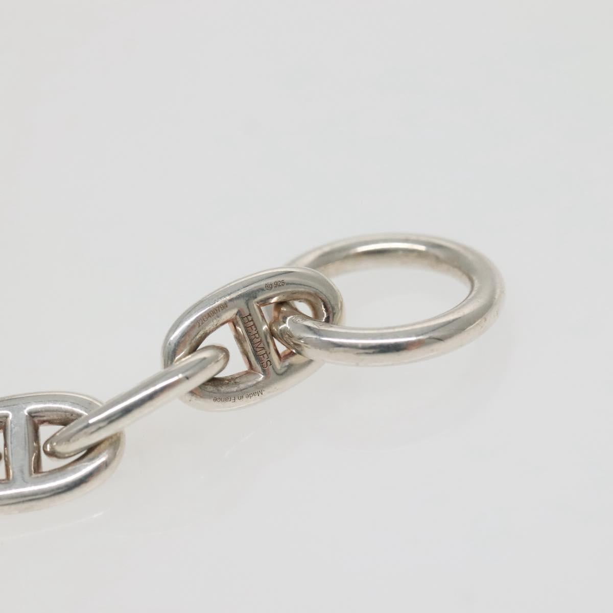 HERMES Chaine d'Ancre MM Bracelet Ag925 14 Links Silver Auth 134933SM