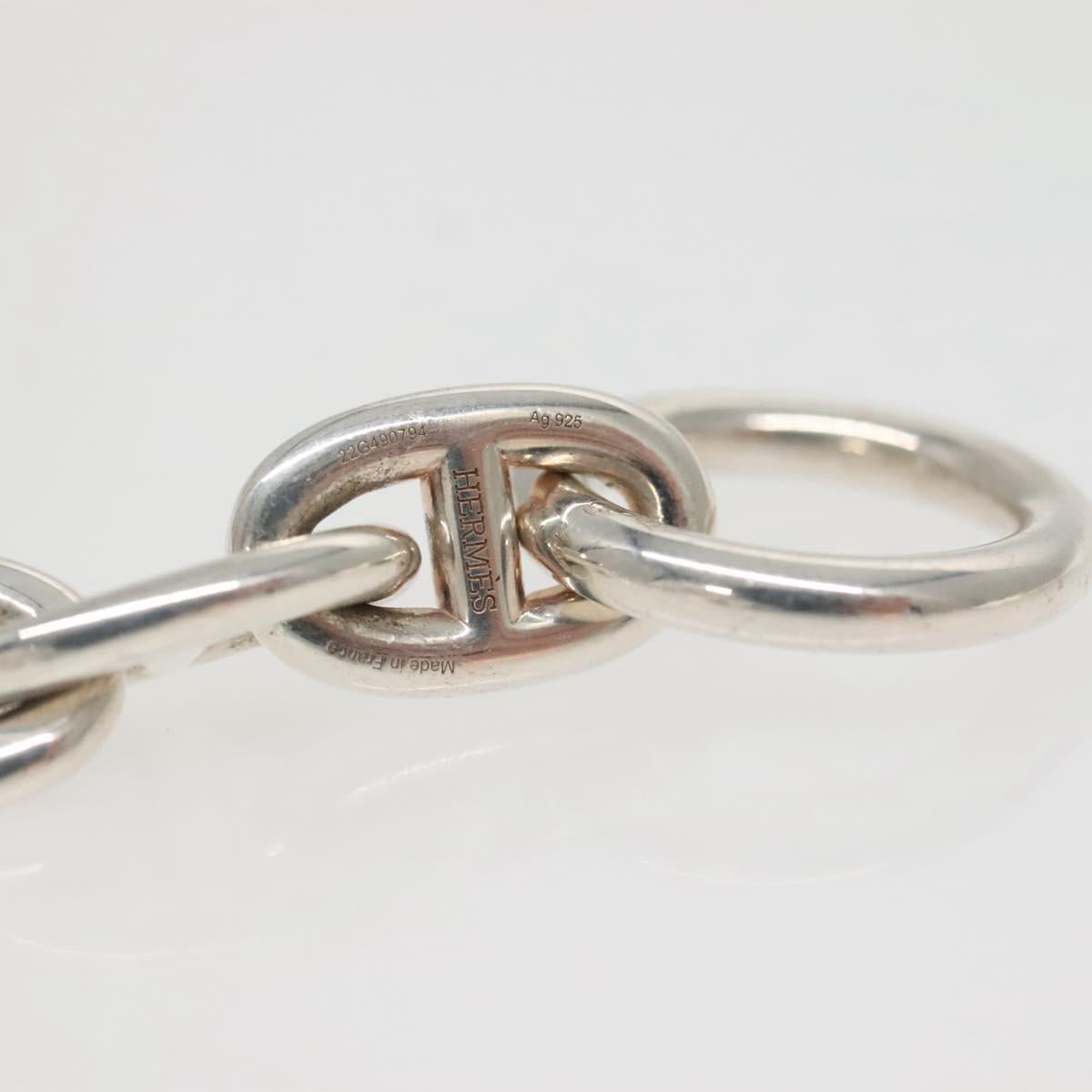 HERMES Chaine d'Ancre MM Bracelet Ag925 14 Links Silver Auth 134933SM