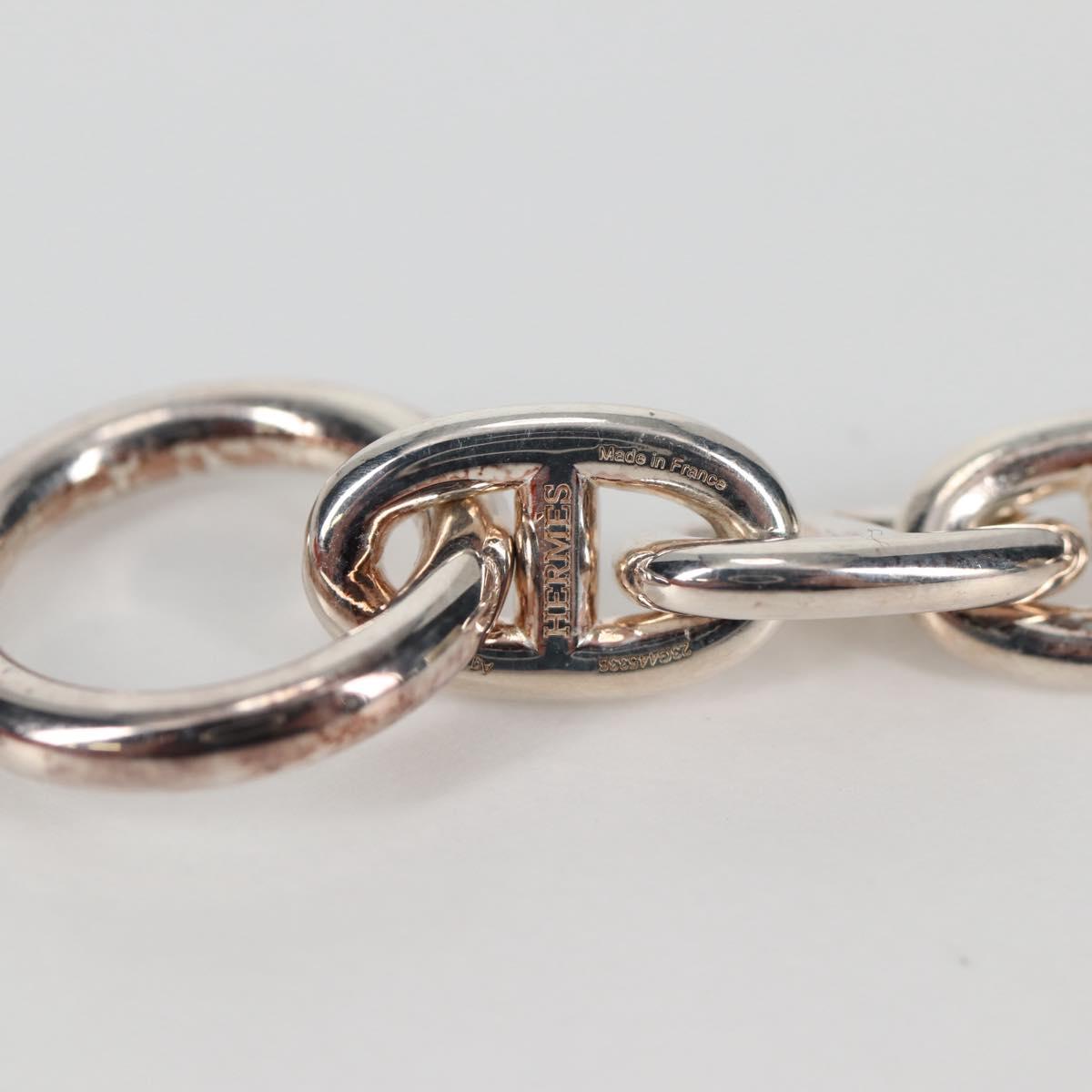 HERMES Chaine d'Ancre MM Bracelet Ag925 14 Links Silver Auth 134934SM