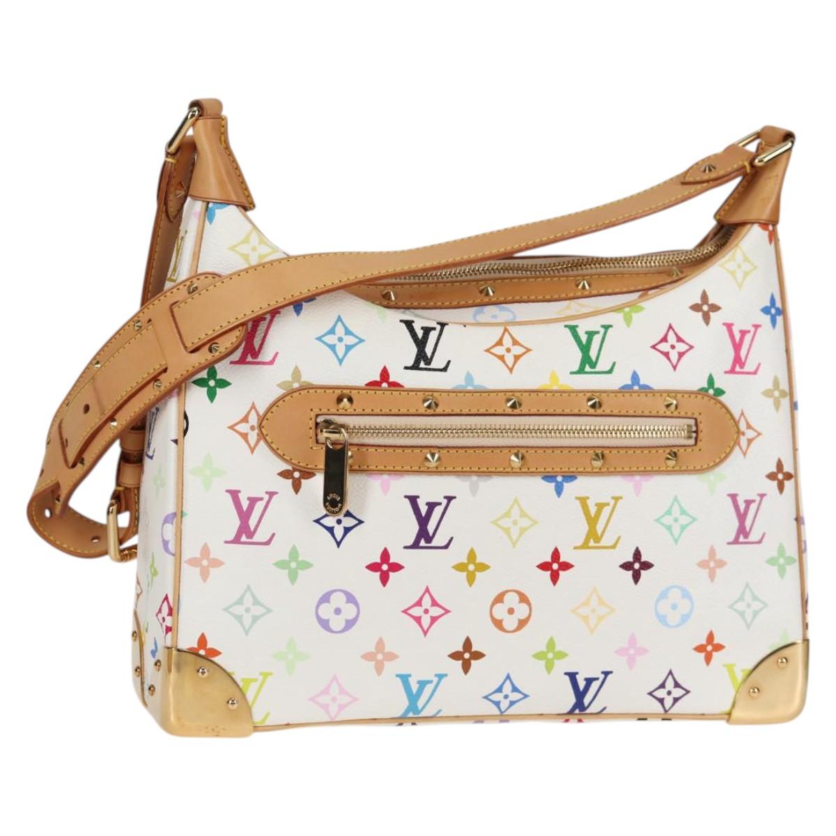 LOUIS VUITTON Monogram Multicolor Boulogne Bag White M92660 Auth 134950SAV