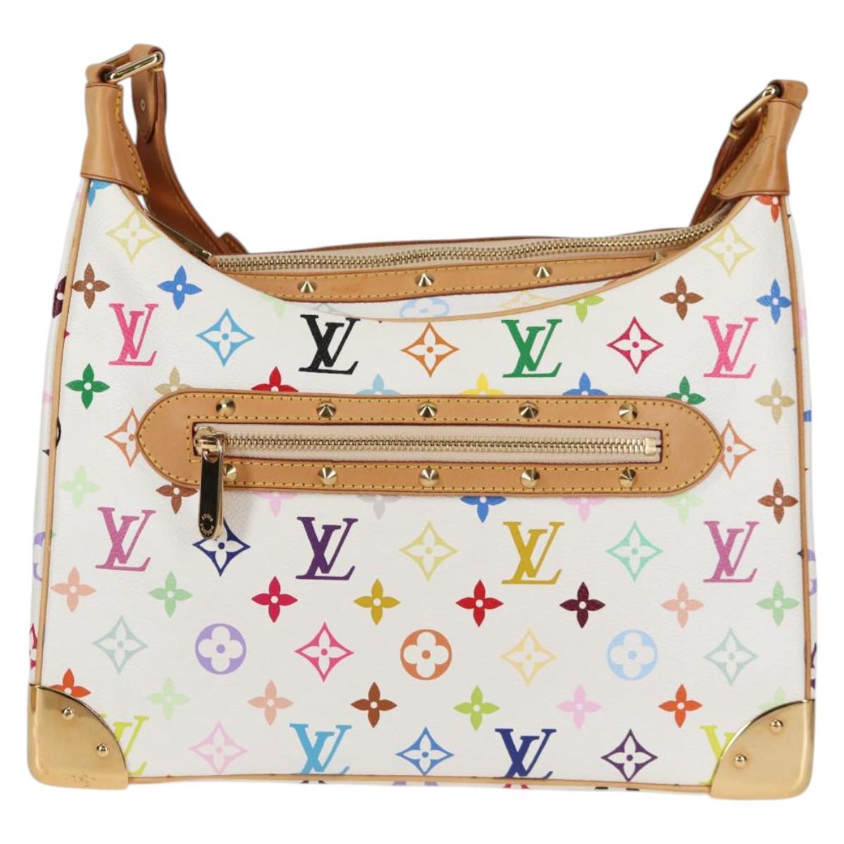 LOUIS VUITTON Monogram Multicolor Boulogne Bag White M92660 Auth 134950SAV