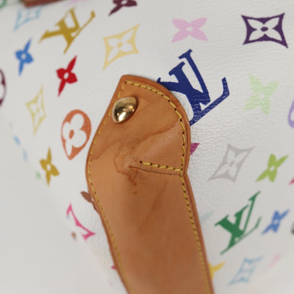 LOUIS VUITTON Monogram Multicolor Audra Hand Bag White M40047 LV Auth 134952V