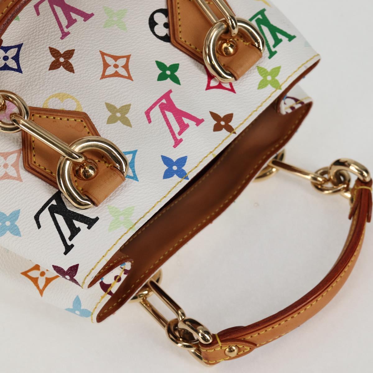 LOUIS VUITTON Monogram Multicolor Audra Hand Bag White M40047 LV Auth 134952V