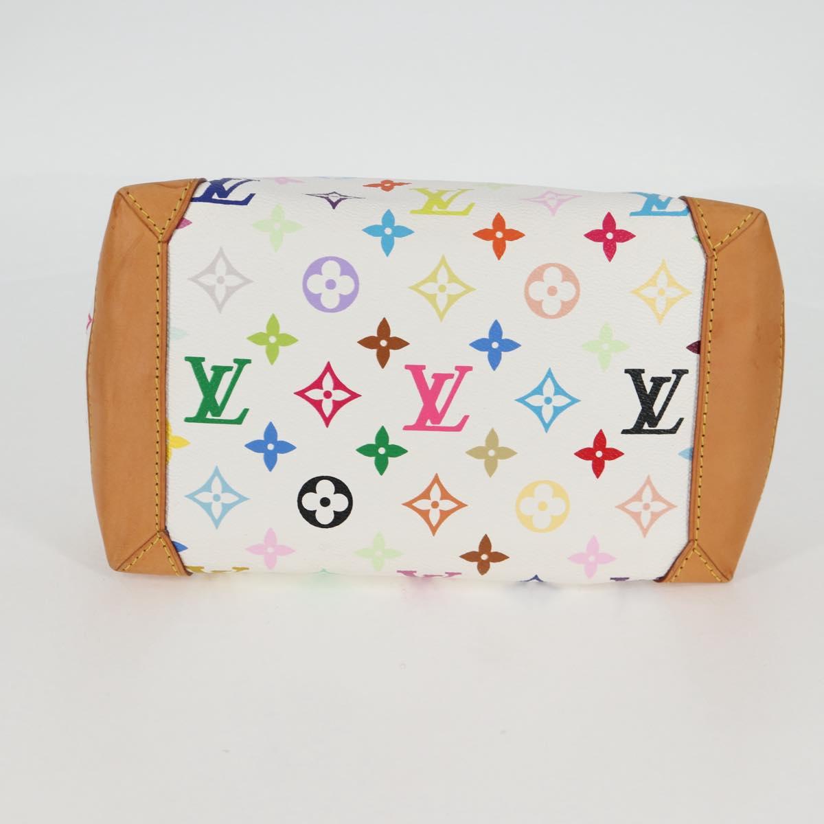 LOUIS VUITTON Monogram Multicolor Audra Hand Bag White M40047 LV Auth 134952V