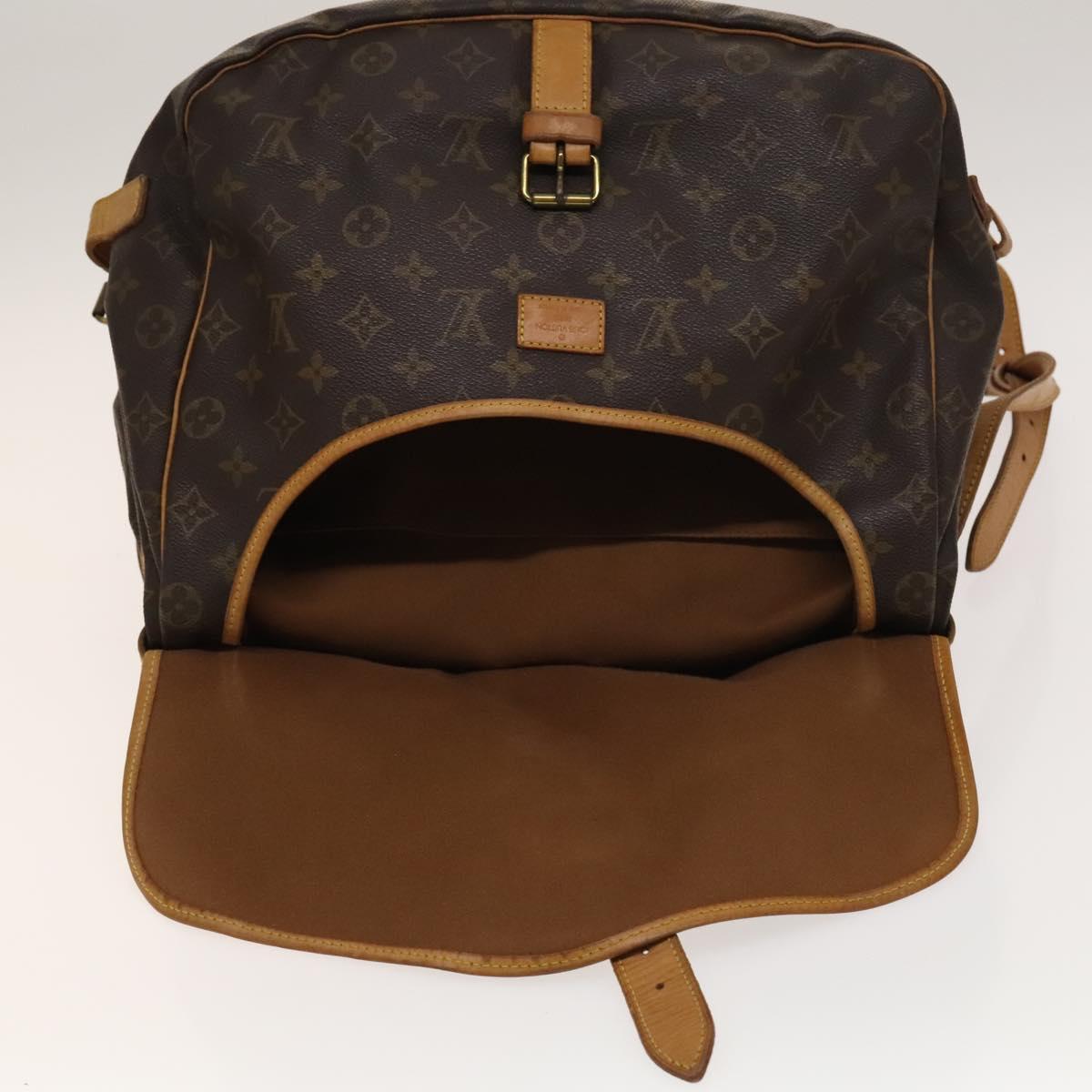 LOUIS VUITTON Monogram Saumur 35 Shoulder Bag M42254 LV Auth 134974
