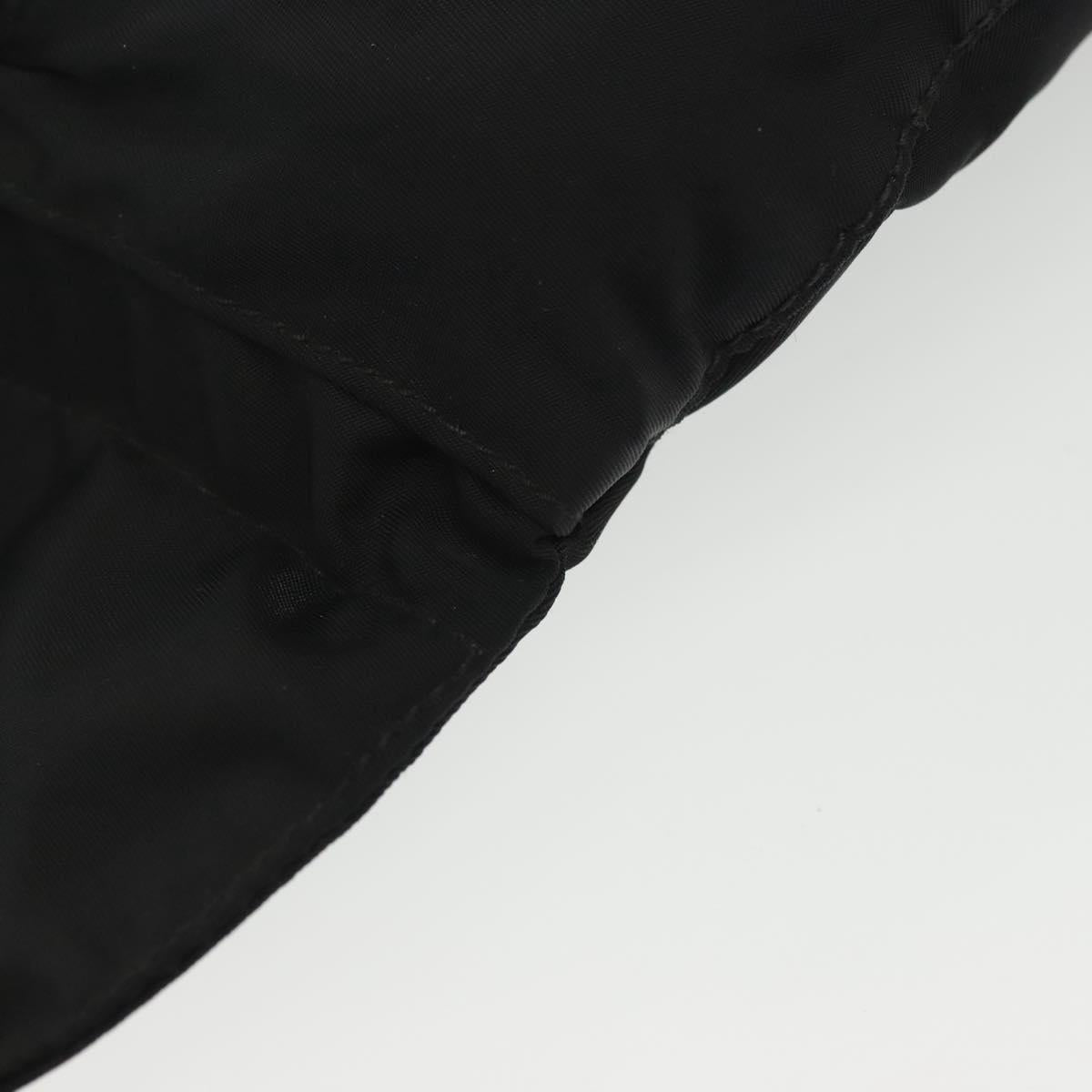 PRADA Waist bag Nylon Black Silver Auth 134983