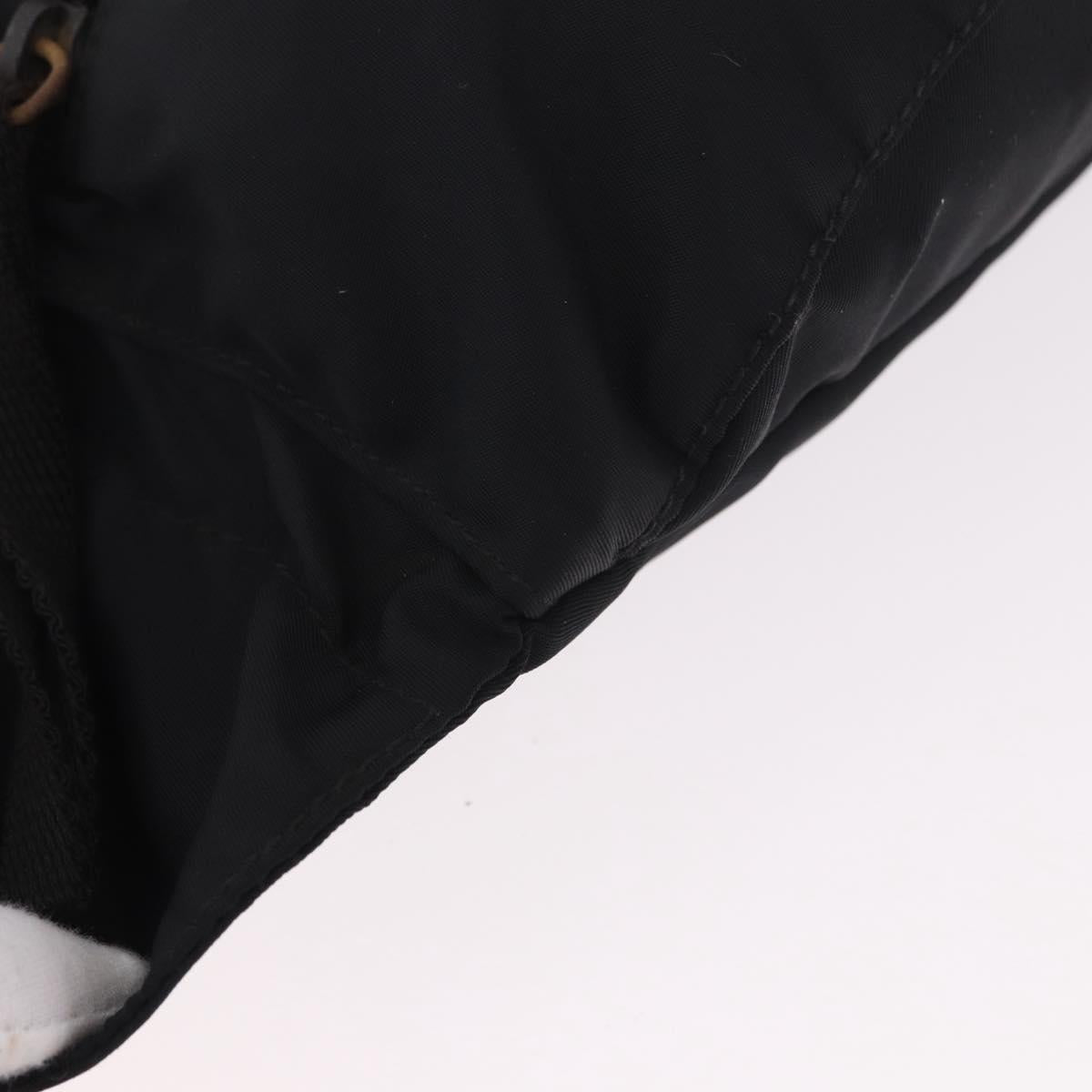 PRADA Waist bag Nylon Black Silver Auth 134983