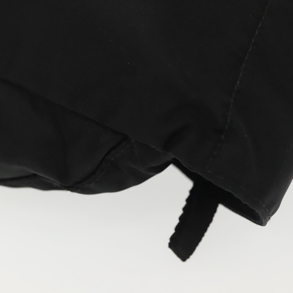 PRADA Waist bag Nylon Black Silver Auth 134983