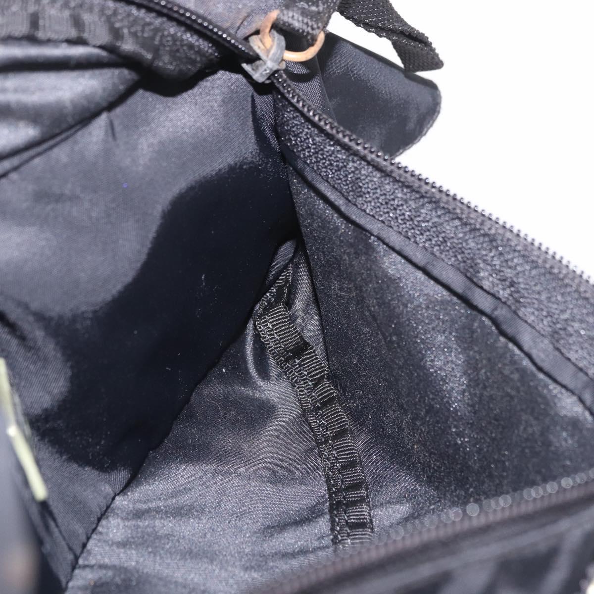 PRADA Waist bag Nylon Black Silver Auth 134983