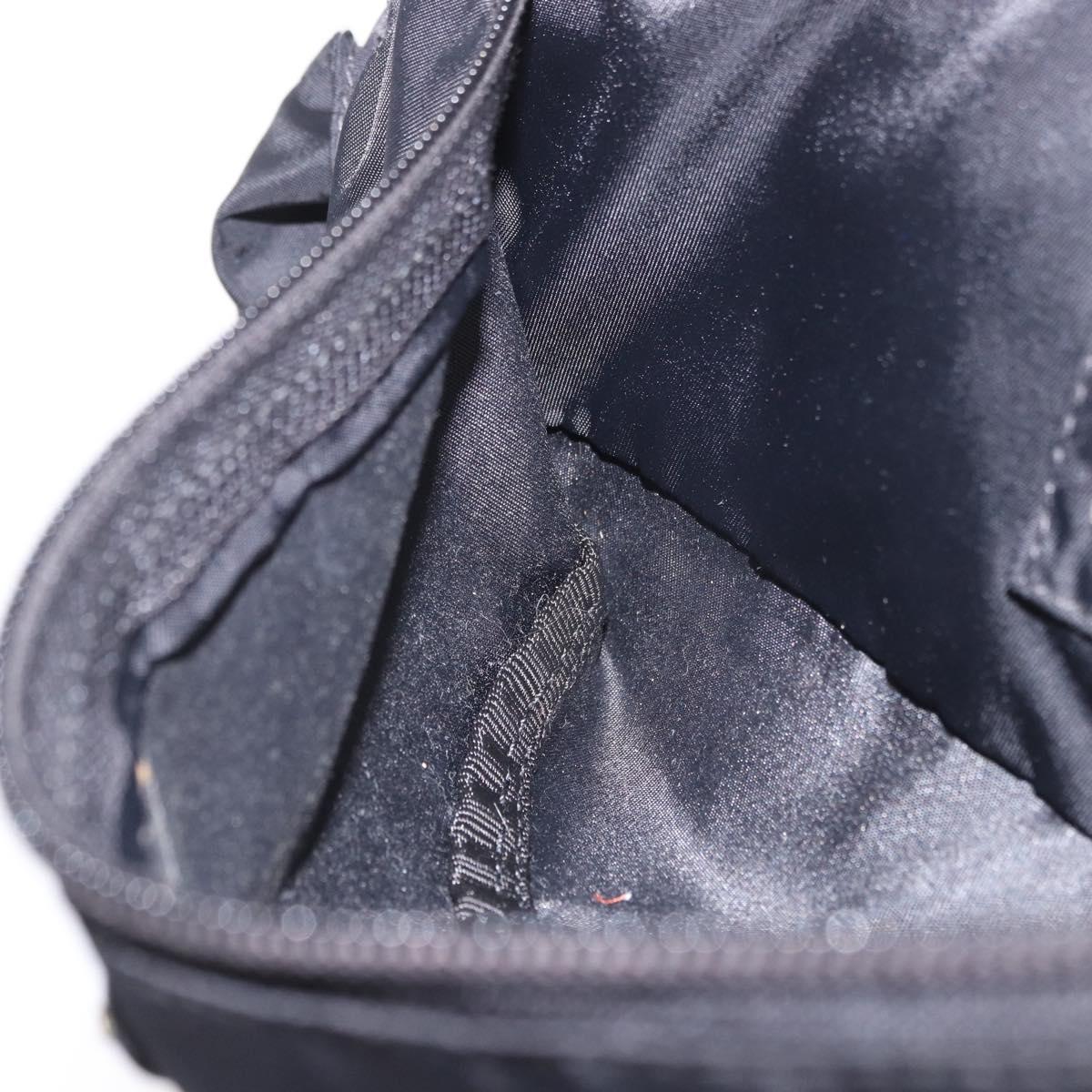 PRADA Waist bag Nylon Black Silver Auth 134983