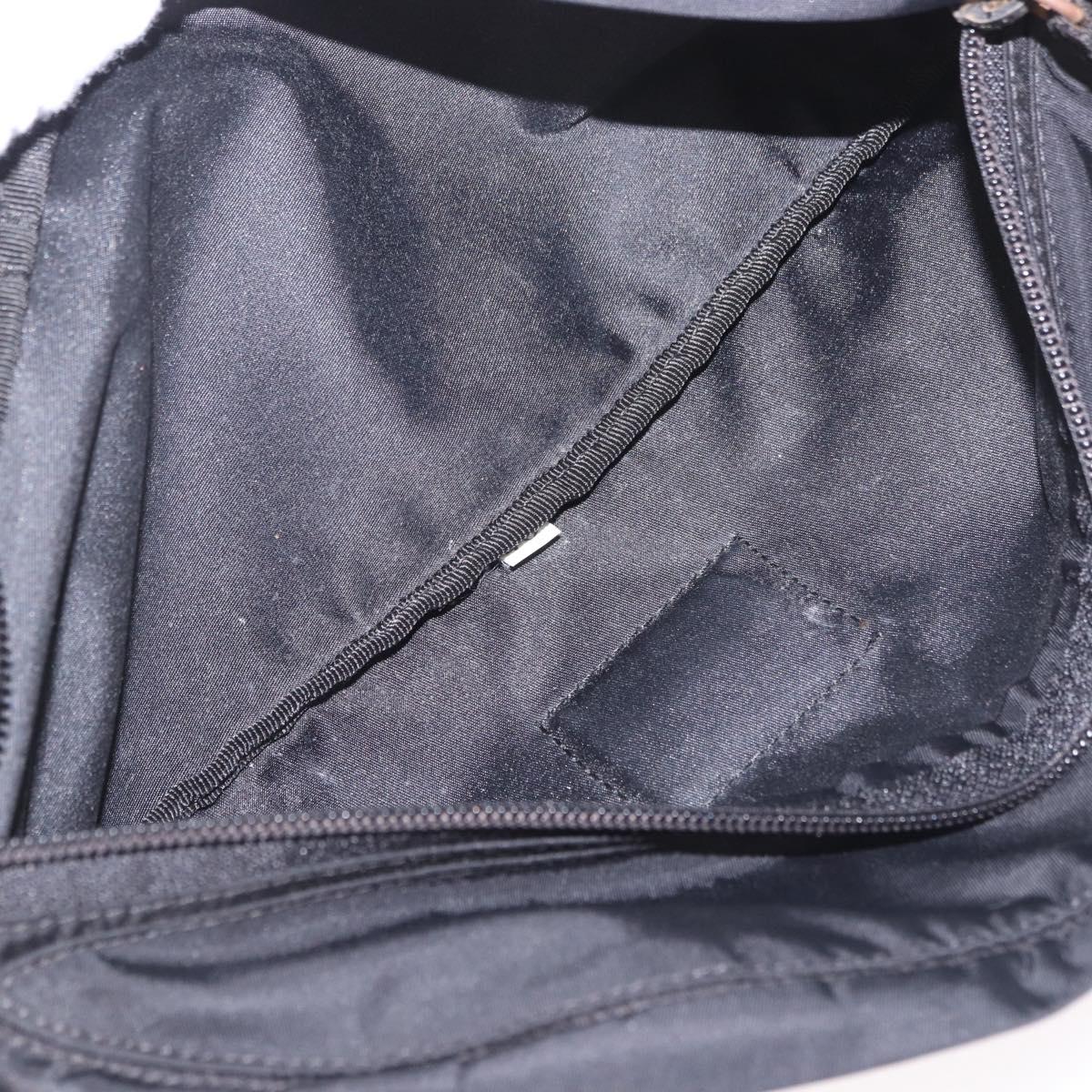 PRADA Waist bag Nylon Black Silver Auth 134983